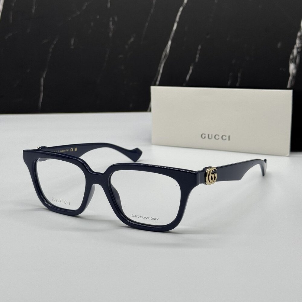 NEW GUCCI GG1536O 011 BLUE WOMEN EYEGLASSES GUCCI